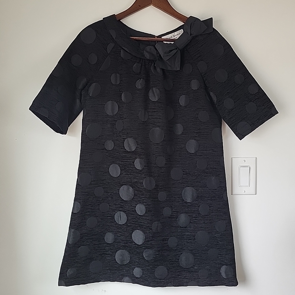 Helene Berman Elegant Black Polka Dot Garment